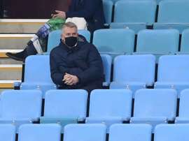 Villa manager Dean Smith saw his team defeat Newcastle 2-0 in the Premier League. AFP