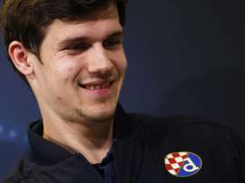 Dinamos forward Mario Situm of Croatia attends a press conference on the eve of the UEFA Champions League football match Juventus Vs GNK Dinamo Zagreb on December 6, 2016 at the Juventus Stadium in Turin