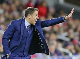 Phil Neville's England Women side were beaten by Sweden. AFP
