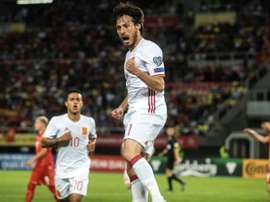 Silva scored against Macedonia at the World Cup qualification game. AFP