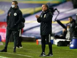 Brendan Rodgers joked after Leicester won 1-4 at Leeds. AFP