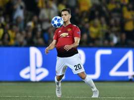 Dalot impressed on his Manchester United debut. AFP