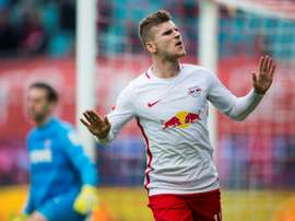 RB Leipzig's Timo Werner scored twice against Freiburg. AFP