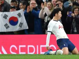 Spurs' Son still in military training. AFP