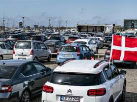 Midjtylland fans will be able to watch football in their cars once football resumes. AFP