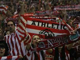 Supporters of Athletic Bilbao on May 25, 2012