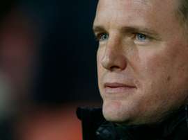 Bournemouths manager Eddie Howe watches his players during the English Premier League football match between Bournemouth and Manchester United in Bournemouth, southern England on December 12, 2015