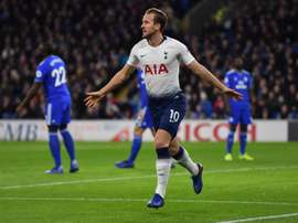 Kane led the way for a Tottenham rout of Cardiff. AFP