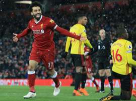 Salah, prêt à scorer de nouveau face à Watford. AFP