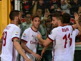 O Milan bateu o Bologna por 1-2. AFP