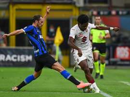 Ola Aina (R) has joined Fulham on loan. AFP