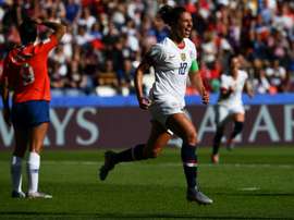 Carli Lloyd made history with her two goals on Sunday. AFP