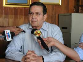 Former Honduran President Rafael Callejas, pictured on December 3, 2015, faces eight charges of racketeering, fraud and money laundering