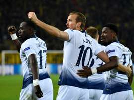 Harry Kane struck to end Dortmund's Champions League hopes. AFP