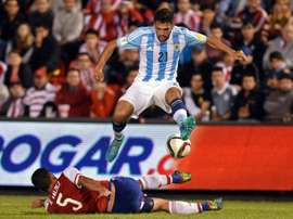 Mas, a poco de enfundarse la 'xeneize'. AFP
