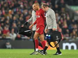 Liverpool confirma que Fabinho será desfalque até 2020. AFP