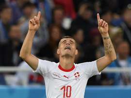 Xhaka confía en que Suiza se meta en cuartos ante Suecia. AFP