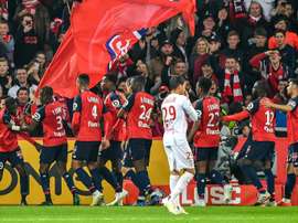 Lille celebrate yet another Nicolas Pepé goal. AFP