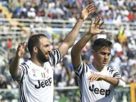 Higuaín y Dybala, dos de los pesos pesados de la Juve. AFP