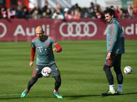 Arjen Robben in Bayern training. AFP