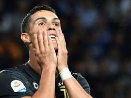 Cristiano Ronaldo segue sem marcar na Itália. AFP