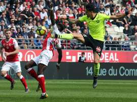 Jose Fonte (r) scored for Lille, but it was not enough to win. AFP