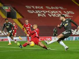 Manchester United couldnt find a way through the Liverpool defence. AFP
