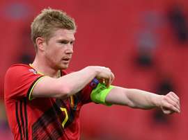 Kevin de Bruyne misses Hazard. AFP