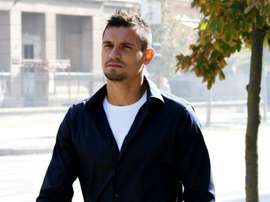 Dejan Lovren arrives at a tribunal to testify against Zdravko Mamic. AFP
