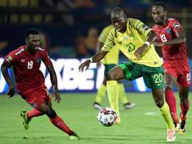 Kekana (C) gave Mamelodi Sundowns victory. AFP
