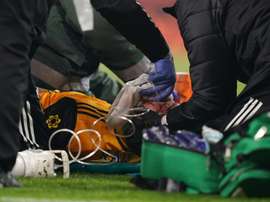 Jimenez suffered a fractured skull in horror collision: Wolves. AFP
