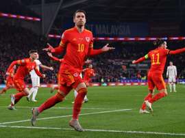Ramsey scored a brace for Wales as they qualified for Euro 2020 against Hungary. AFP