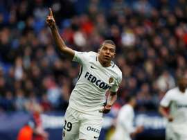 Mbappe scored two in Monaco's 3-0 victory.