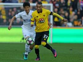 Pereyra isn't worried by pundit's talk of relegation. AFP