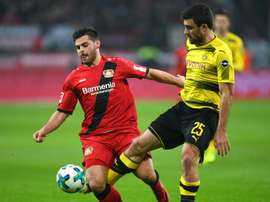 Sokratis Papastathopoulos plaît à Arsenal. AFP