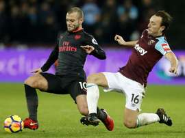 Edmilson has been pushed out of the team by Jack Wilshere and Mark Noble. AFP