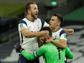 Tottenham went through to the Carabao Cup quarter-finals on penalties. AFP