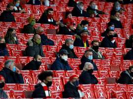 Arsenal won as fans returned. AFP
