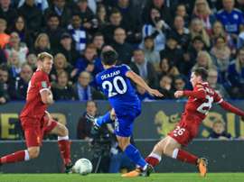 Liverpool were dumped out of the EFL Cup by Leicester. AFP