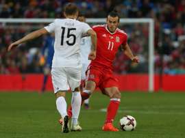 Gareth Bale dribbles round Georgias Valeri Gvilia during the World Cup qualifier in Cardiff on October 9, 2016