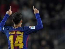 Coutinho scored his first league goal for Barcelona. AFP