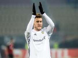 Bendtner was not involved for Denmark in the UEFA Nations League. AFP