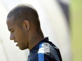 With two matches still left on his suspension, Neymar, pictured on September 28, 2015, will again be absent for Brazils 2018 opening qualifiers against Chile and Venezuela