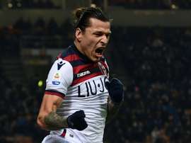 Santander scored a brilliant goal to give Bologna the three points. AFP