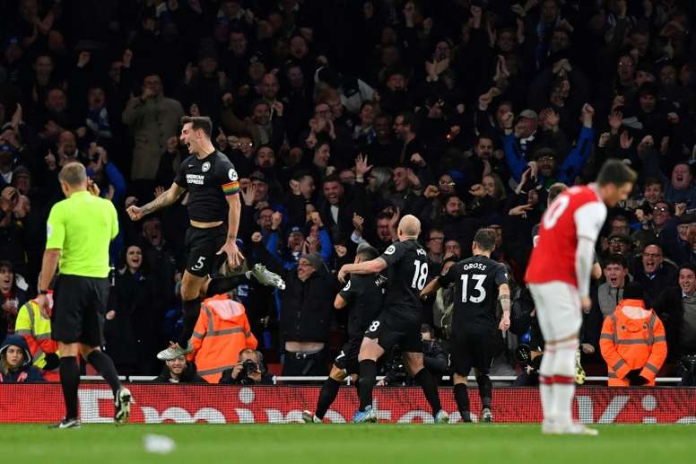 Brighton claimed a famous win over Arsenal as the Gunners lost further ground on the top four. AFP