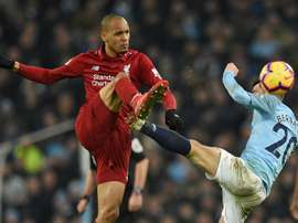 Fabinho n'a pas terminé le match. AFP