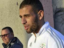 Islam Slimani could stay in Turkey or return to England. AFP