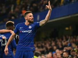 Giroud, a step closer to renewing with Chelsea. AFP