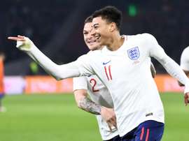 Lingard deu a vitória à Inglaterra. AFP