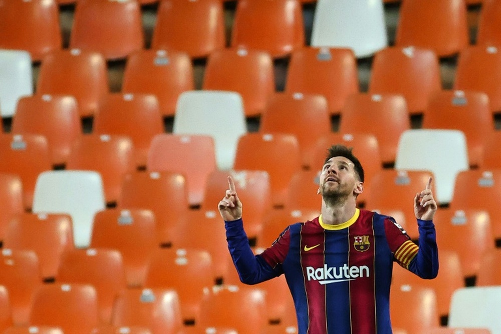 Lionel Messi will not train with Barca just yet. AFP